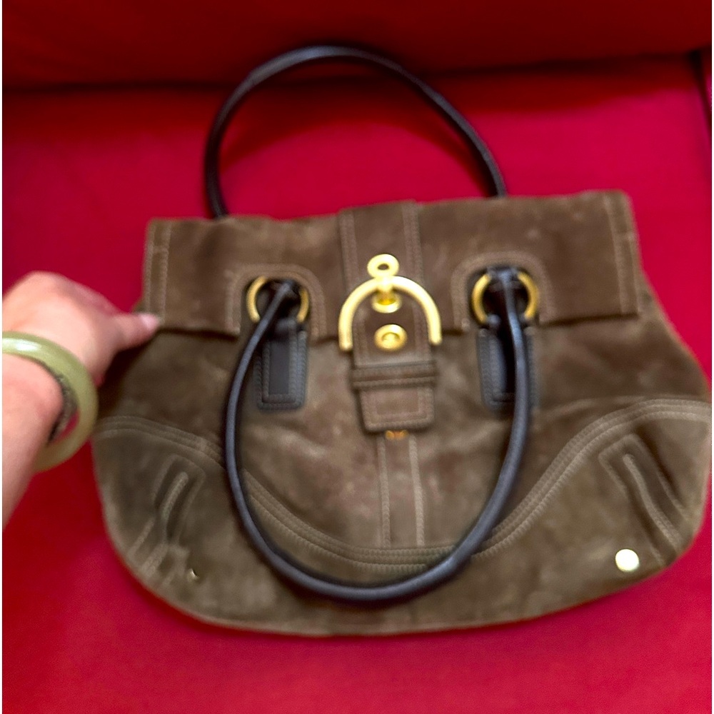 SUEDE AUTHENTIC COACH BAG